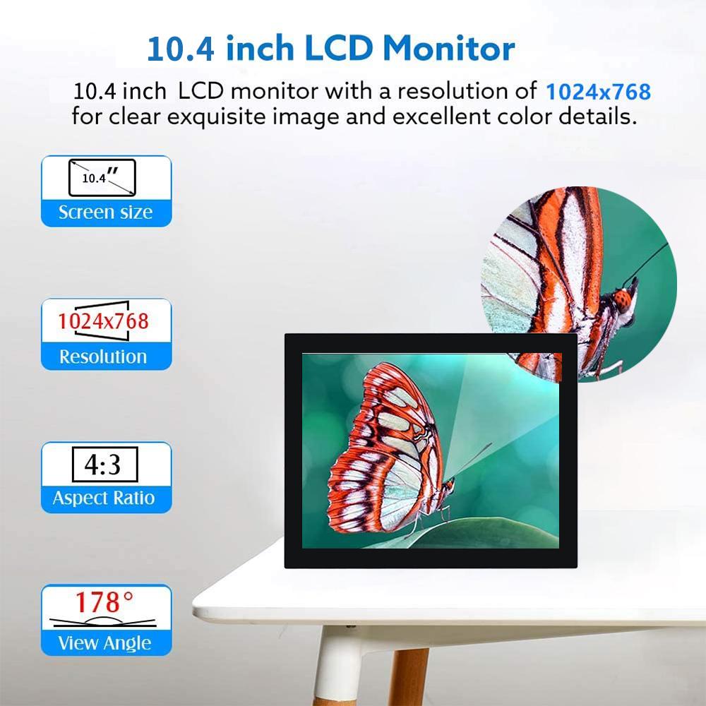 TouchWo Industrail 10.4inch 10 Points Embedded Touch Screen Monitor With Wall Mounted Industrial Android All In One Pc