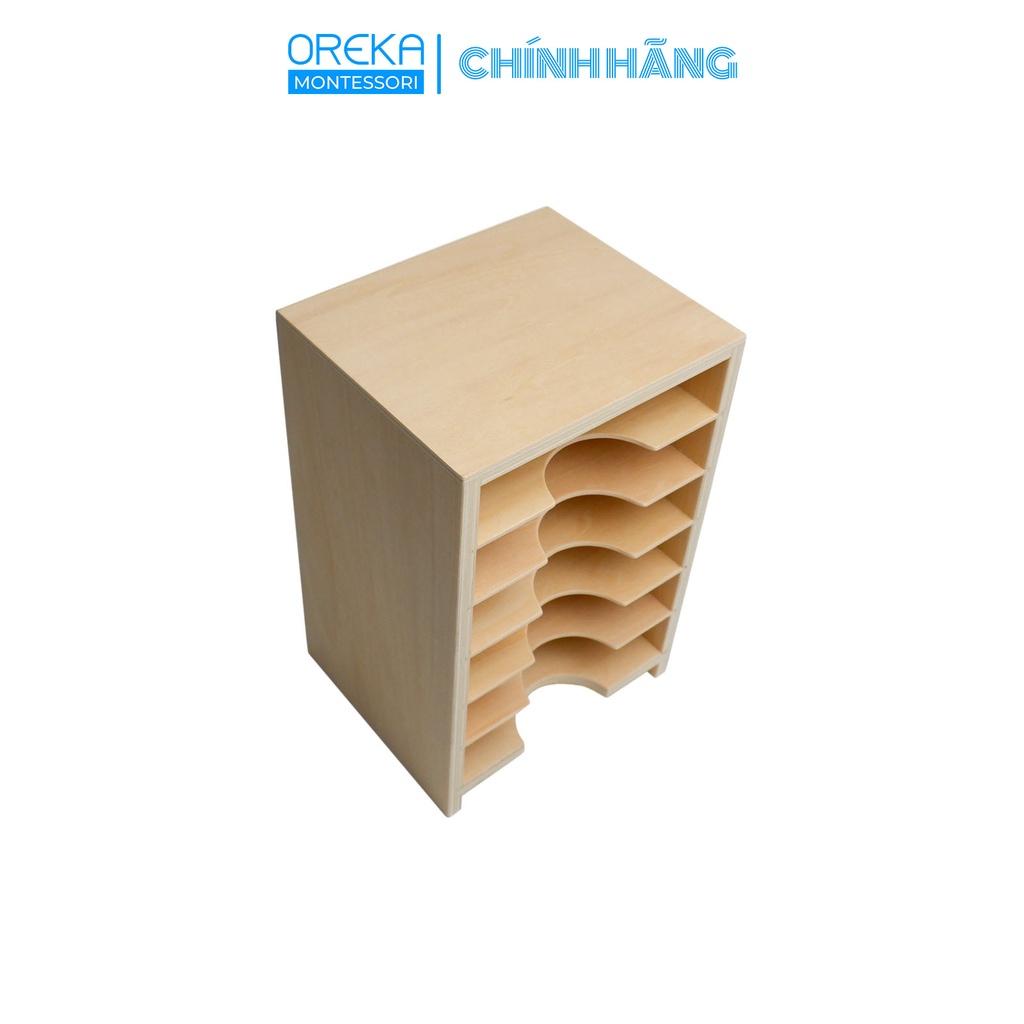 Đồ chơi trẻ em Oreka Montessori Tủ  đựng Thẻ hình học - 0310820