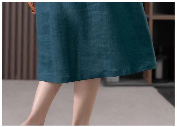 Váy Đầm Sơ Mi Chất Linen From Rộng Dáng Dài Mặc Hè Mát Đũi Việt phù hợp đi chơi dạo phố