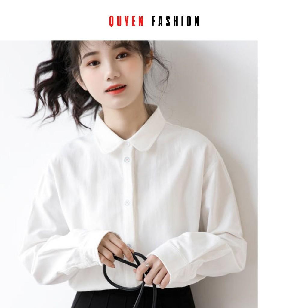 Sơ Mi Thêu Litter Duck Nẹp Giấu Khuy Xinh Xắn, Áo Công Sơ Quyên Fashion Trẻ Trung SMT002