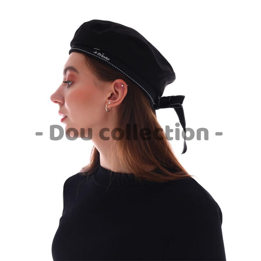 Mũ Nón Thủy Thủ Beret Nồi Cao Cấp Thời Trang Xuân Thu Phối Ruy Băng Nơ Phong Cách Hàn Quốc - Mã NV020