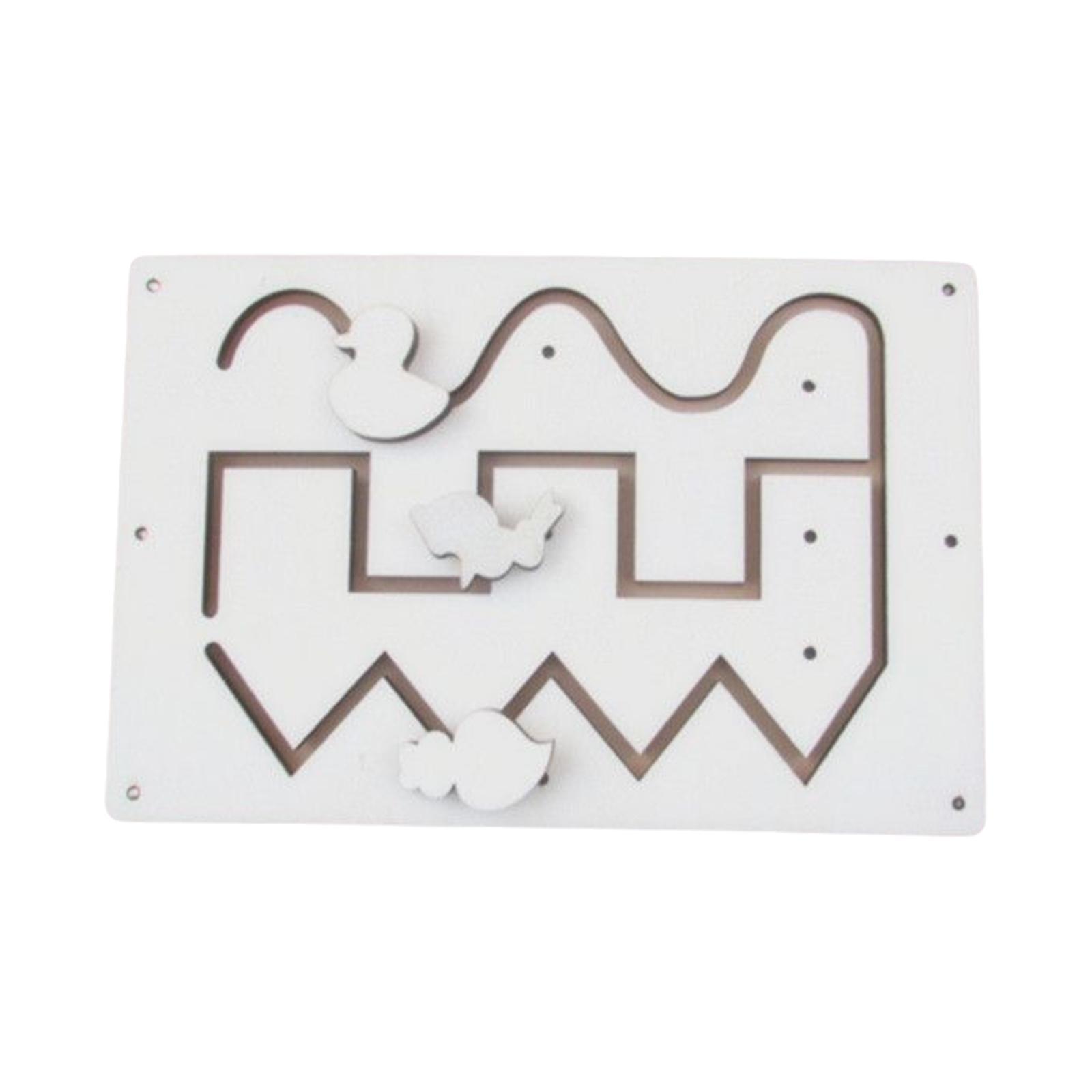 Unpainted Busy Board Slide Track ,Motor Skill Indoor Play Montessori Early Educational, slide Track Sensory Board Parts, for Game Gifts