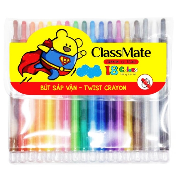 Bút sáp vặn 18 màu Classmate CL-TC202