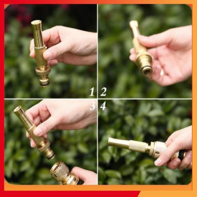 Bộ dây vòi xịt nước rửa xe, tưới cây . tăng áp 3 lần, loại 3m, 5m 206587 cút sập,nối nhựa vàng+ tặng mở chai