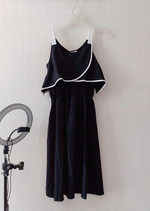 ĐẦM SUÔNG ĐEN 2 DÂY damsuong160