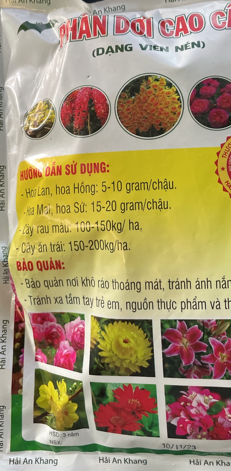 Phân dơi hữu cơ viên nén HAK gói 1kg