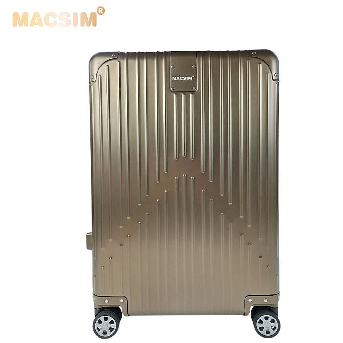 Vali hợp kim nhôm nguyên khối MS1104 Macsim cao cấp màu Ti-gold cỡ 26 inches