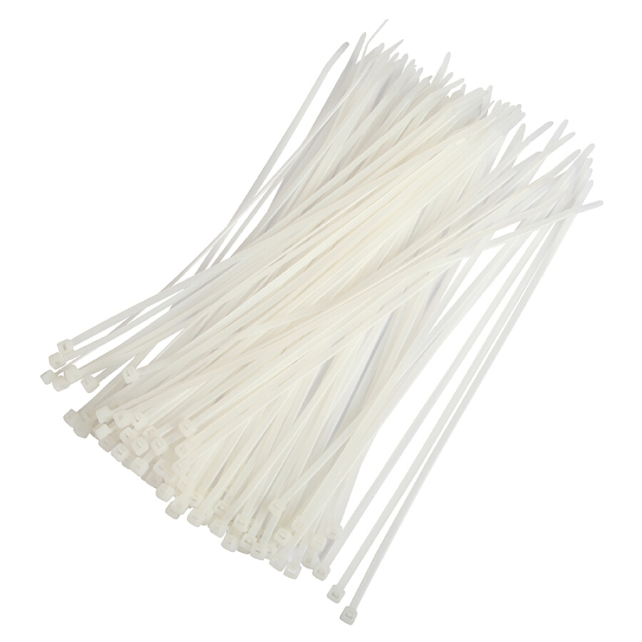 100 Sợi Dây Rút Nhựa Quy Cách Dài 20 cm Màu Trắng