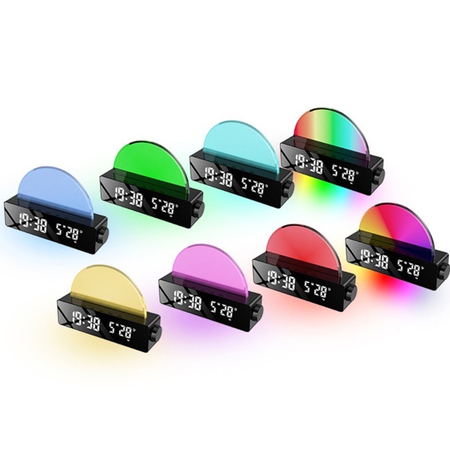 Đồng hồ báo thức điện tử đèn led nhiều màu sắc đa năng có thể điều chỉnh độ sáng, đo nhiệt độ ngày tháng kiêm đèn ngủ