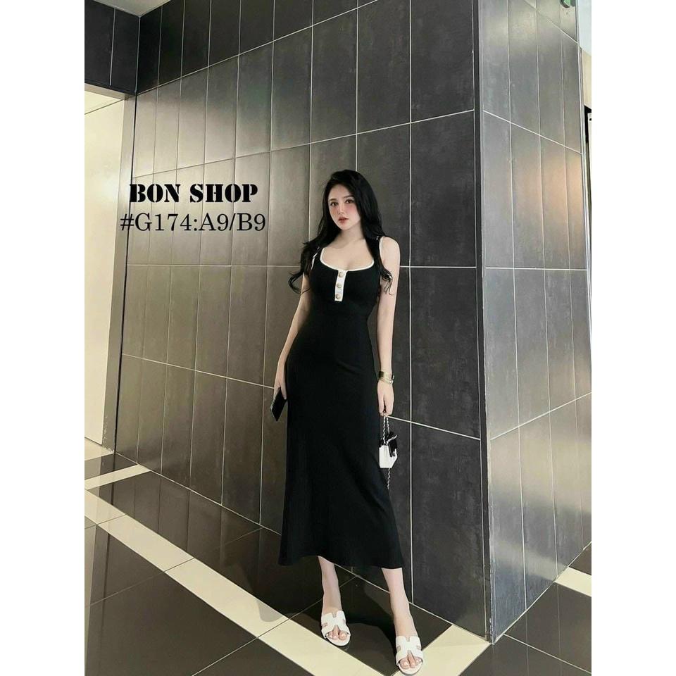 Đầm váy nữ body ba lỗ đính nút viền trắng quyến rũ thích hợp cho các tình yêu mặc hằng ngày hoặc đi chơi