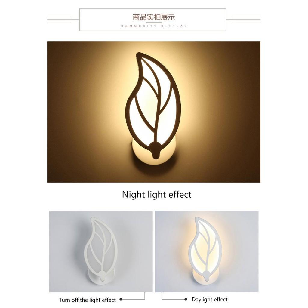 Đèn trang trí gắn tường hình lá NT601 3 chế độ ánh sáng Trắng - Vàng - Trung Tính