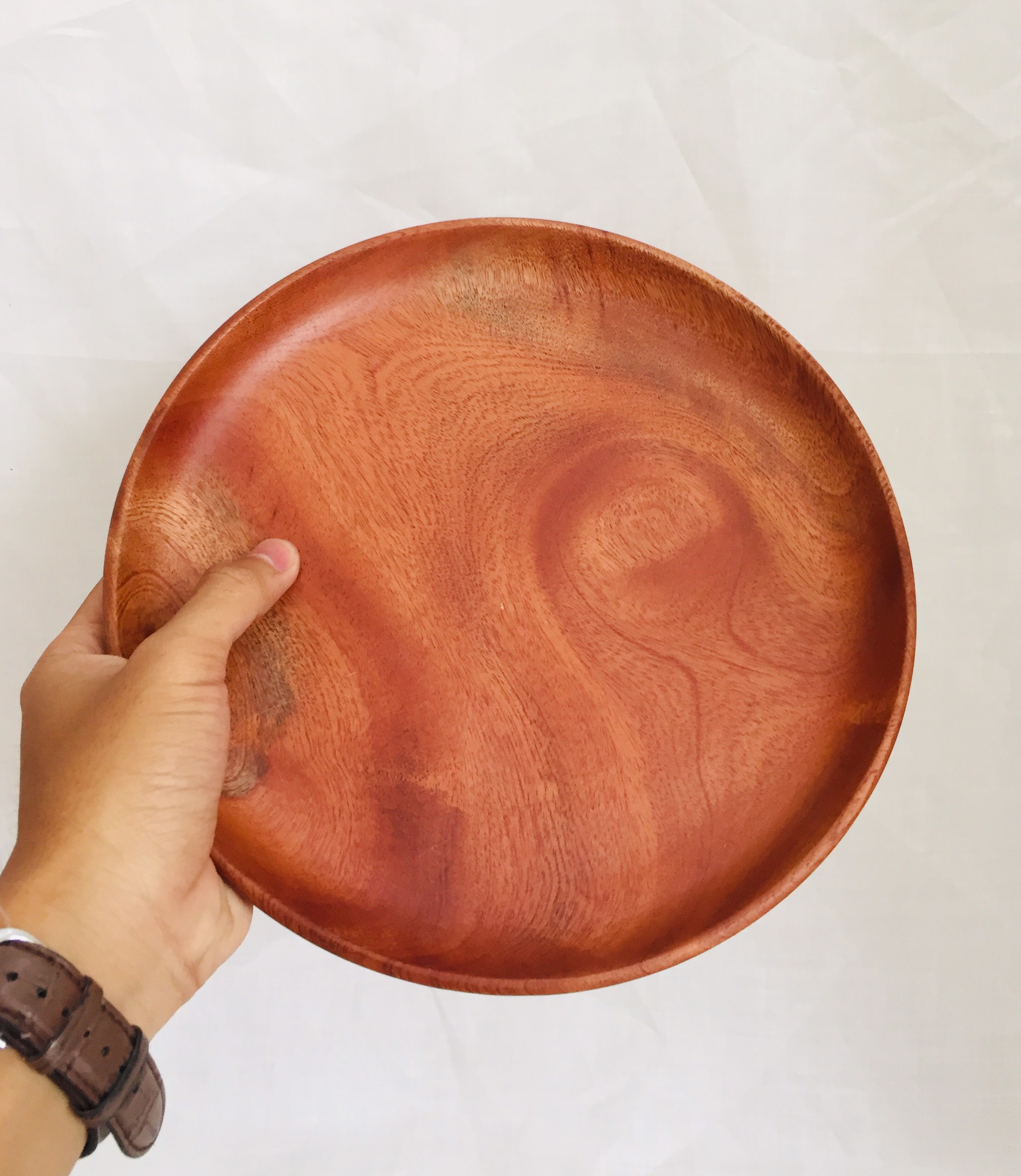 DĨA TRÒN GỖ XÀ CỪ THANH TÚ 26CM
