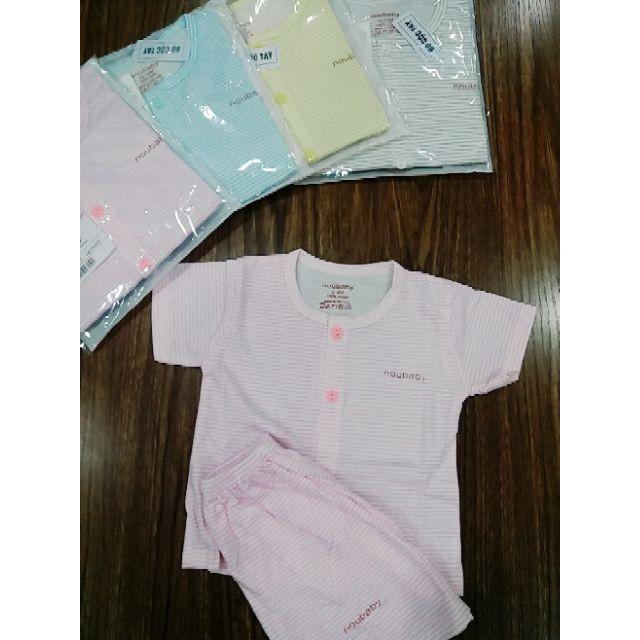 Bộ cộc tay Noubaby cho bé mặc mùa hè thoáng mát,bộ cộc tay chất liệu 100% cotton mát mẻ