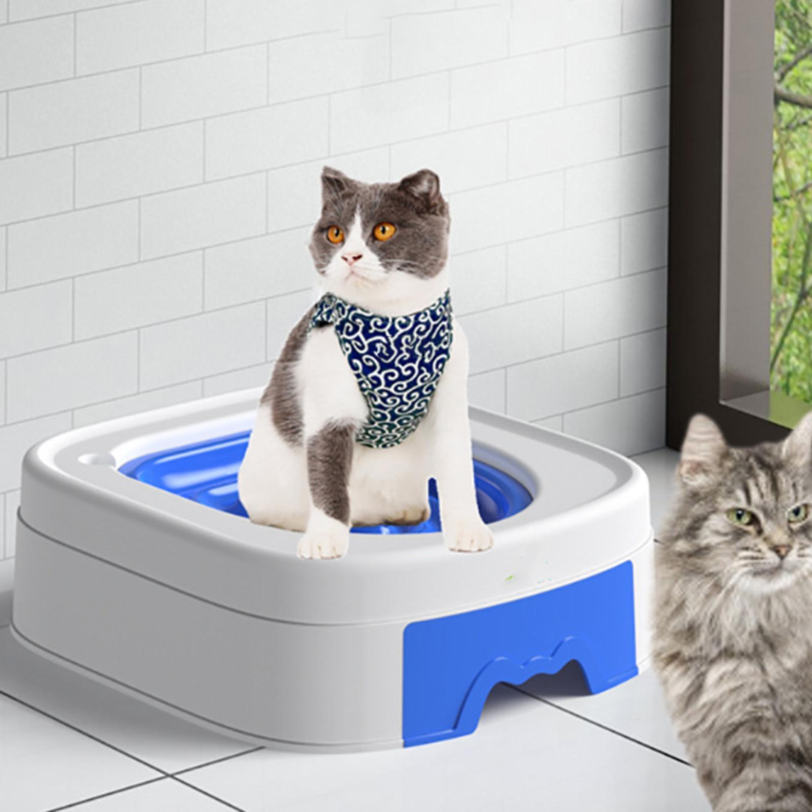 Cat Litter Box, Cat Toilet Training Kitten Litter Supplies Cat Potty Sandbox Cat Litter Tray for Small Animals Puppy Indoor Cats Pet