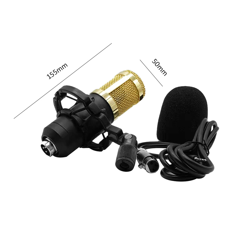 Bộ Micrô Ngưng Tụ Bm800 Độ Nhạy Cao Độ Ồn Thấp Cho Máy Tính Điện Thoại Di Động Studio Phát Trực Tiếp