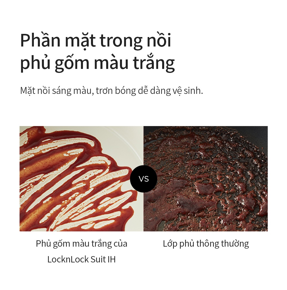 Nồi chảo/Quánh nhôm Lock&amp;Lock chống dính Suit IH 18cm CSU1181PIK - Hàng chính hãng, dùng được bếp từ, tay cầm êm, dẫn nhiệt nhanh - JoyMall