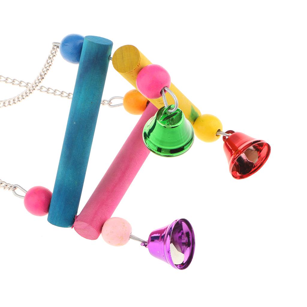 Colorful Swing Bird Parrot Rope Hammock Hanging Toys Parakeet Cockatiel