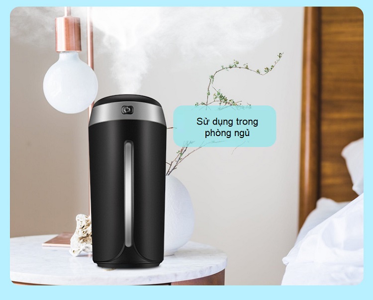 Máy phun sương tạo độ ẩm mini thể tích bình 380mL ( Tặng kèm 01 quả nhựa mini cắm cổng USB ngẫu nhiên )