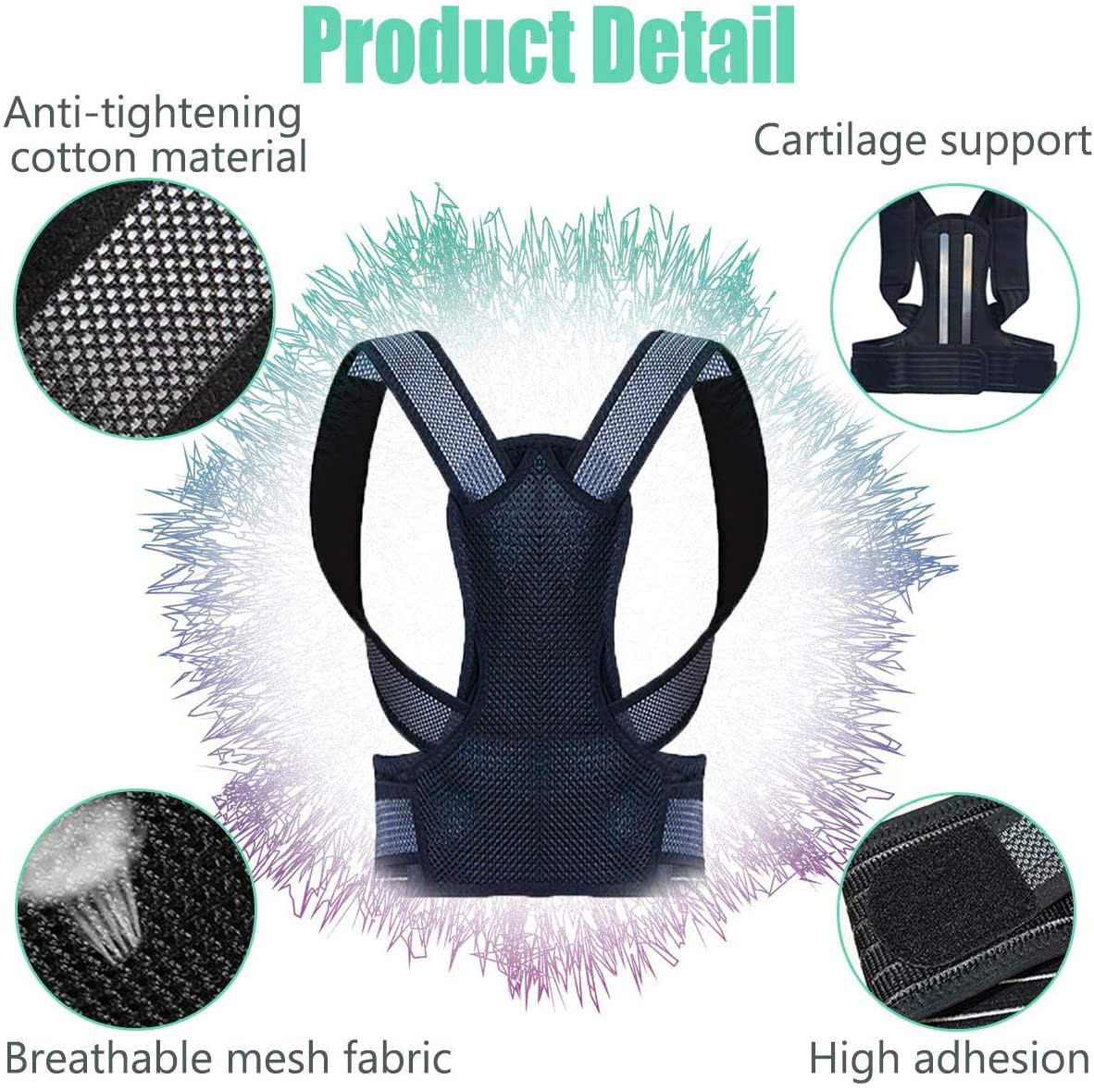 Đai đeo chống gù lưng DCG6 Đai chống gù giúp thẳng cột sống hỗ trợ vận động định hình cải thiện vóc dáng