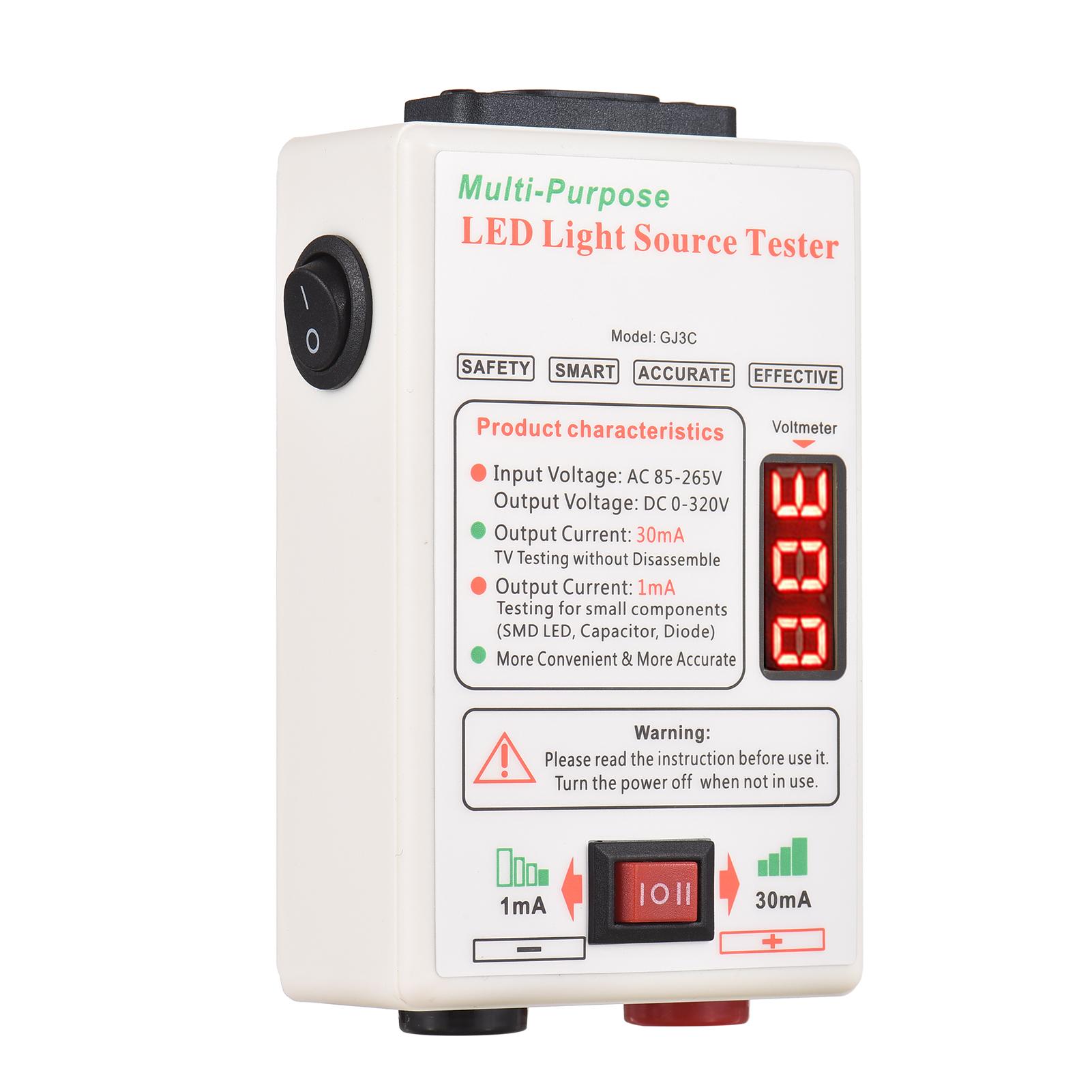Voltage Test 1mA/30mA Convertible LED Backlight Tester Screen LED LCD TV Back Light Tester Meter Lamp Beads Light Board Test Strip Bead Diode Testing Repair Tool