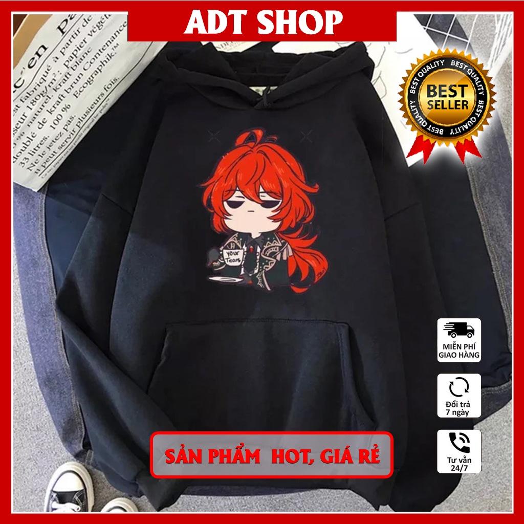 HOT Áo Hoodie In Hình Genshin Impact Diluc Thời Trang Đường Phố Cho Nam Và Nữ