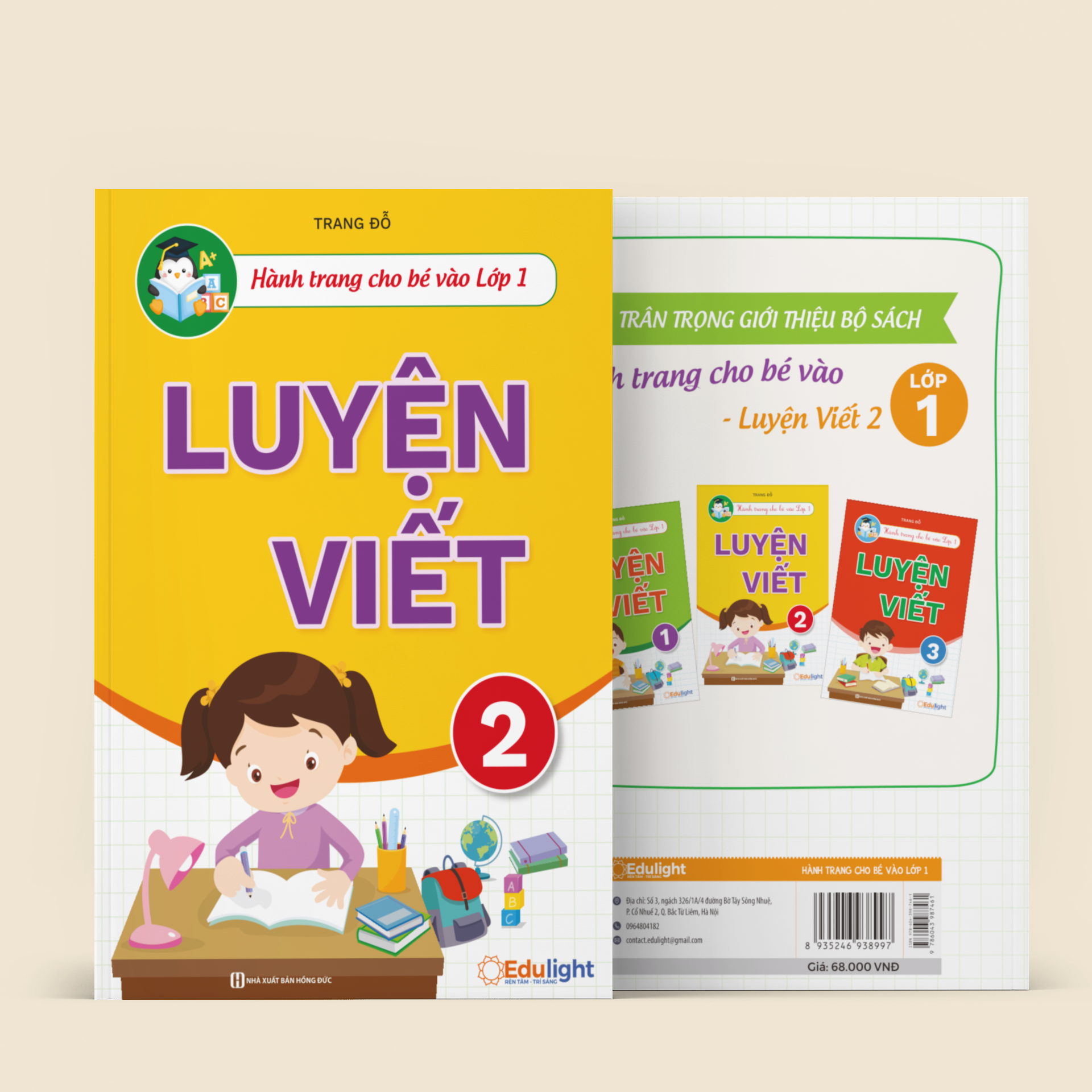 TẬP VIẾT LỚP 1 Q.2  - Hành trang vào lớp 1 - Luyện chữ đẹp - Tiền tiểu học - BEST SELLER Lightbooks