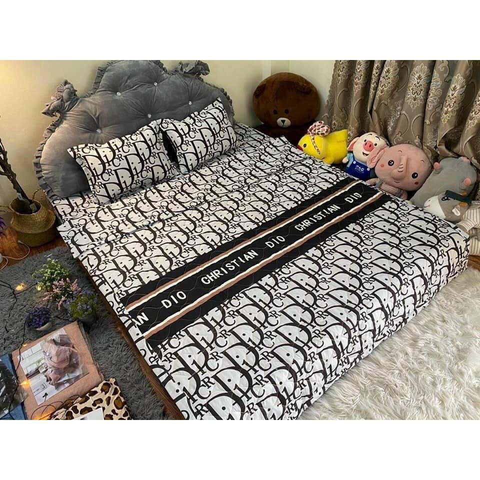 Trọn bộ ga gối chăn hè Cotton Poly mềm mại, thoáng mát, thấm hút mồ hôi tốt