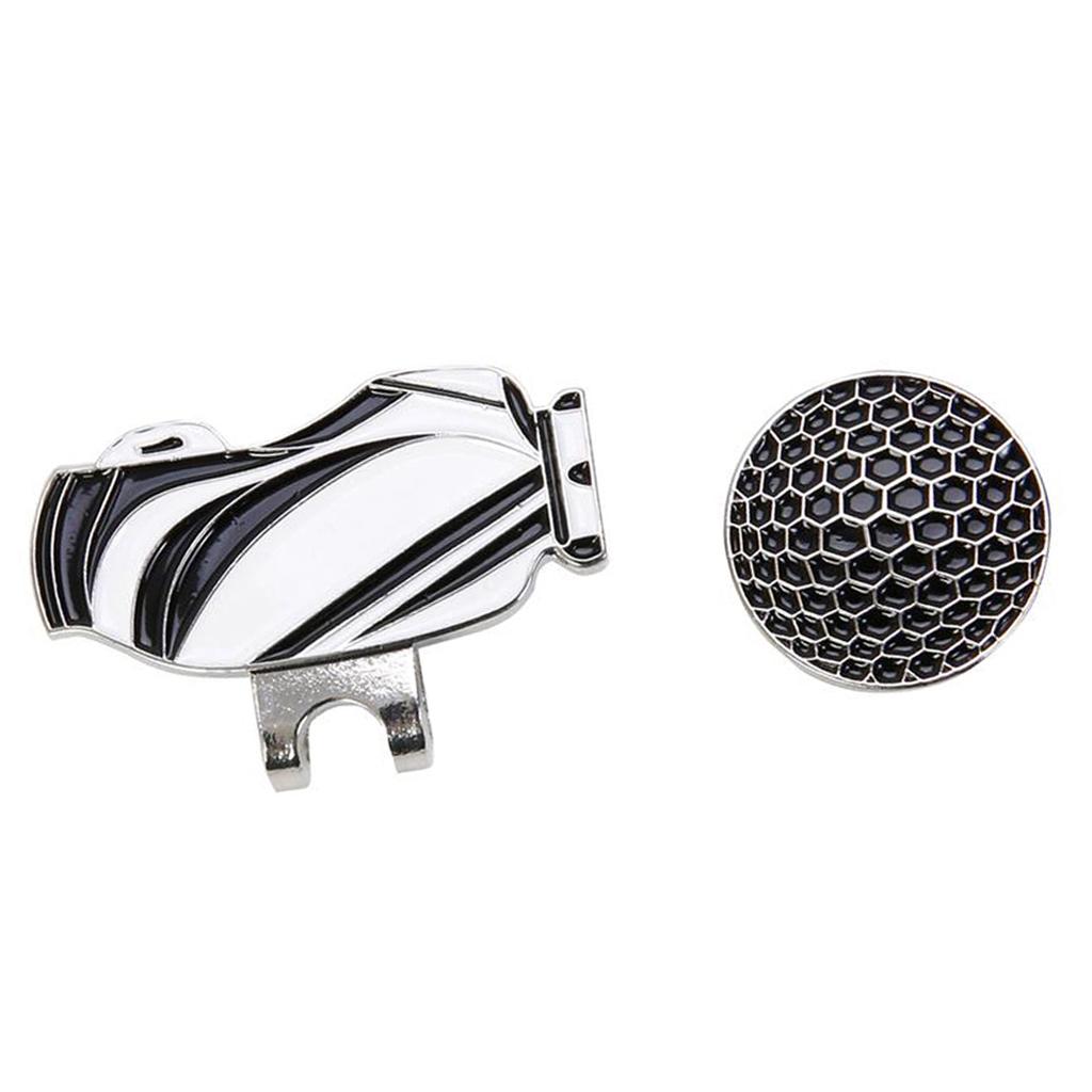 Golf Hat Clip with Detachable Magnetic Golf Ball Marker for Golf Cap Black