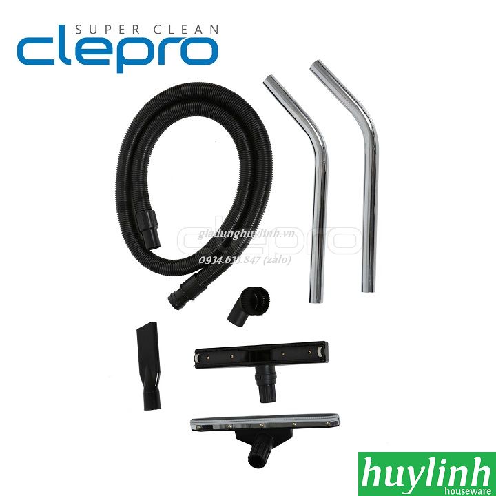 Máy hút bụi công nghiệp khô và ướt Clepro S1/30 - 30 lít - Công suất 1200-1600W - Có lọc Hepa - Hàng chính hãng