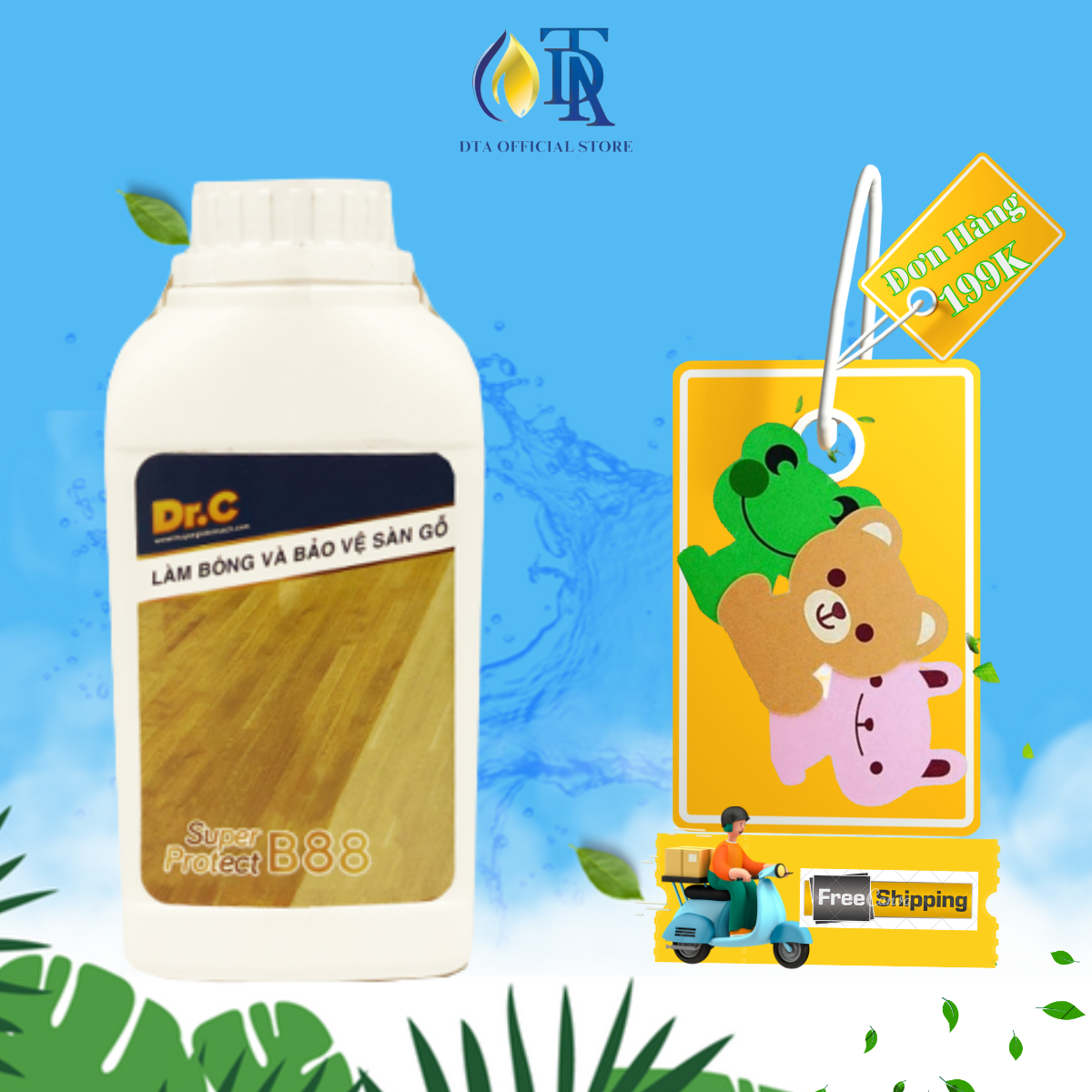 Dung Dịch Phủ Bóng Sàn Gỗ,Phủ Bóng Gạch Men,Sàn Gạch Bông,Sàn Đá Marble,Đồ Nội Thất,Chống Trơn Trượt B88 Dr.C 500ml