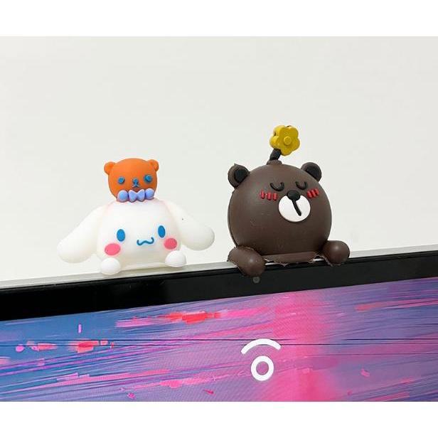 Búp Bê Trang Trí Màn Hình laptop/Điện Thoại Để Bàn Hình Trái Tim Cô Gái Dễ Thương