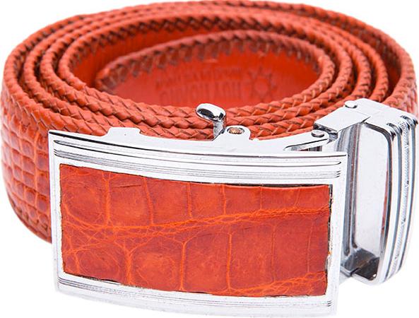 Thắt Lưng Nam Da Cá Sấu Đan Viền Bản Lớn Huy Hoàng HT4291 - Vàng