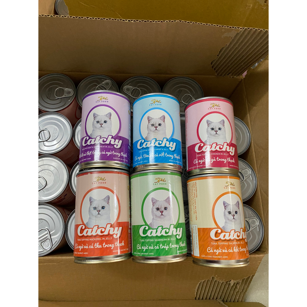PATE CATCHY ĐỦ VỊ CHO MÈO DINH DƯỠNG THƠM NGON LON 400G