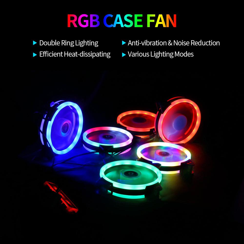 Bo mạch chủ SYNC 120mm RGB Case Fan Chassis Cooler tốc độ có thể điều chỉnh / điều khiển từ xa