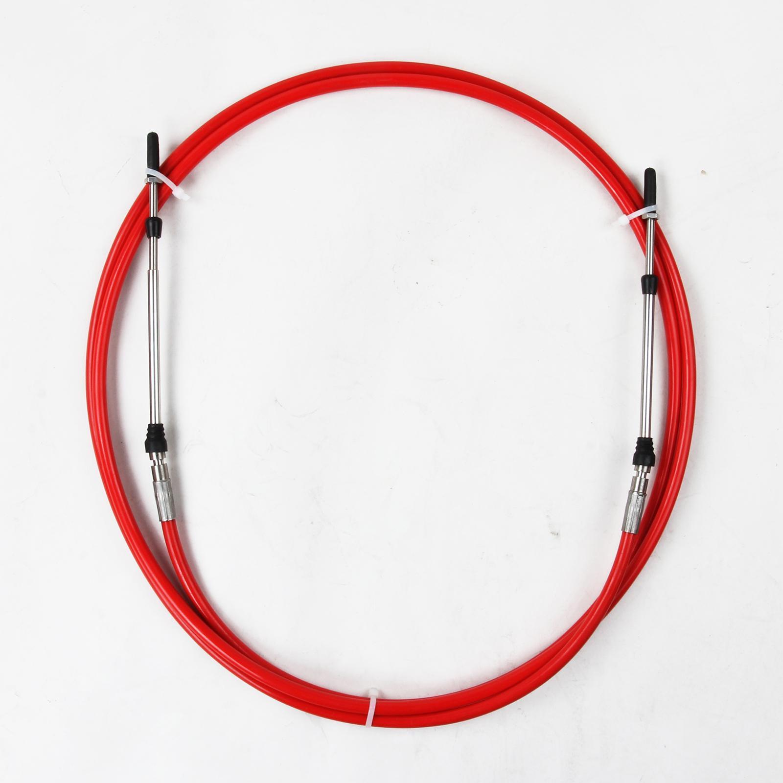 2xUniversal Throttle Cable Red for Marine Boat Motor Control Lever 18 FT