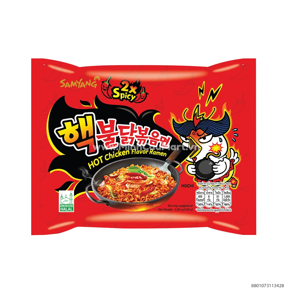 Mì khô gà cay 2x Spicy 140g