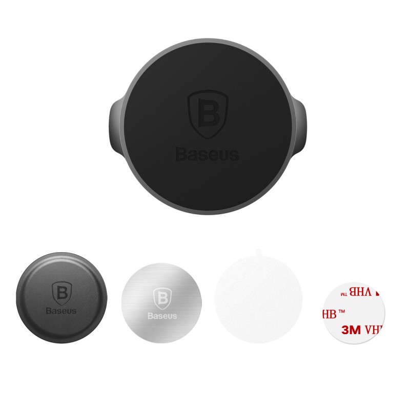 Đế hít điện thoại nam châm đa năng trên oto và mặt phẳng Baseus Small Ears - giá đỡ điện thoại loại dán từ tính trên ô tô xe hơi siêu dính - hàng chính hãng