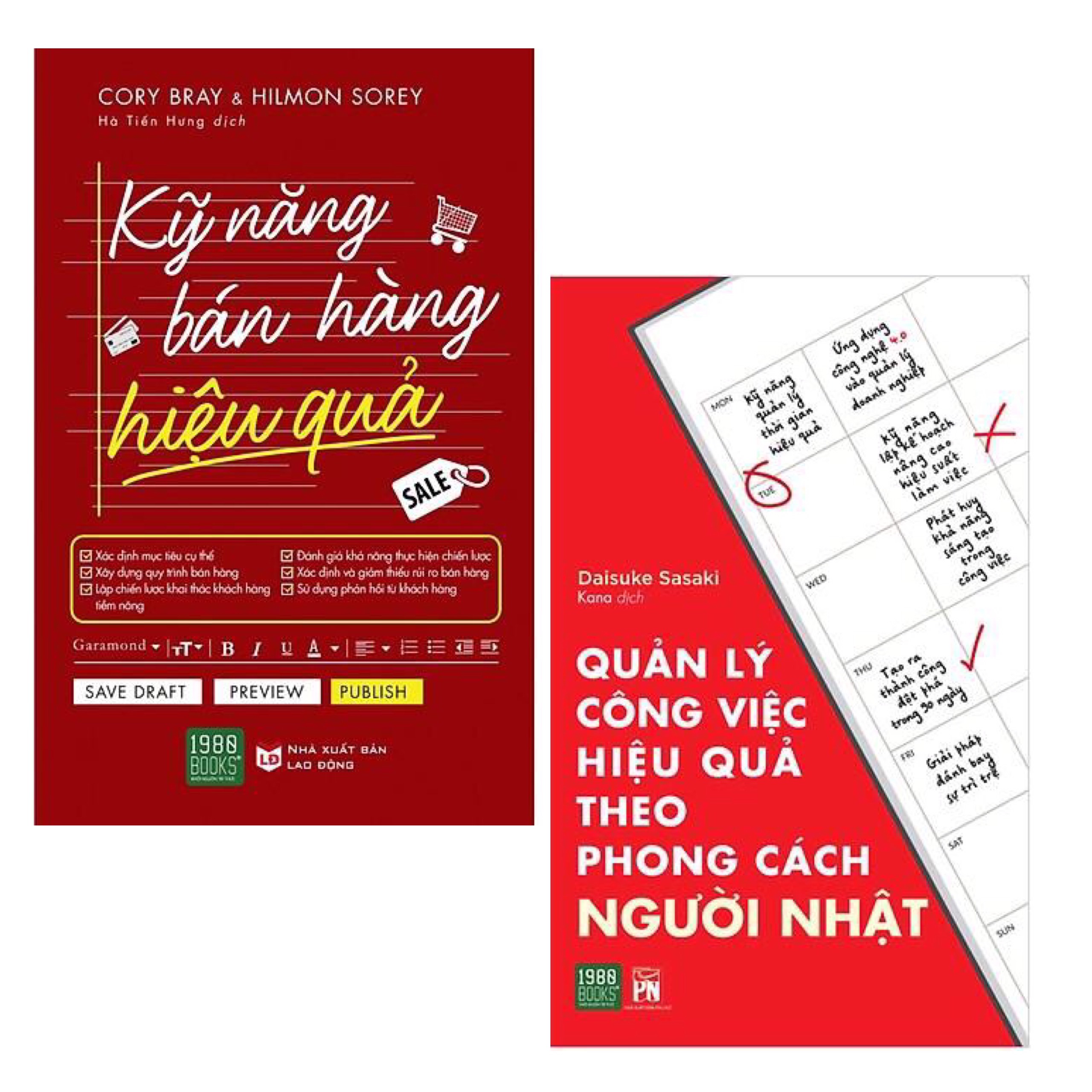 Combo Đánh Bại Sự Trì Trệ Của Bản Thân: Kỹ Năng Bán Hàng Hiệu Quả + Quản Lý Công Việc Hiệu Quả Theo Phong Cách Người Nhật