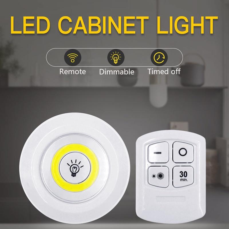 Đèn LED 3W siêu sáng điều khiển từ xa không dây dùng cho tủ quần áo/ nhà bếp/ phòng ngủ