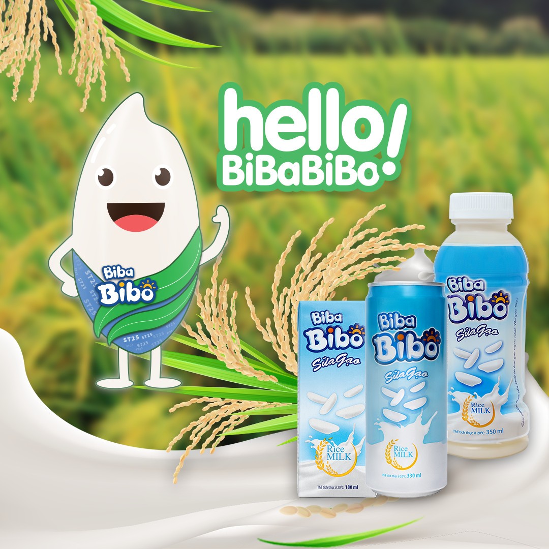 [Combo (12) lon 330ml] Bibabibo Sữa Gạo từ gạo ST25 ngon nhất thế giới, sữa hạt, sữa thực vật, tốt cho da, miễn dịch, giảm cân, tim mạch