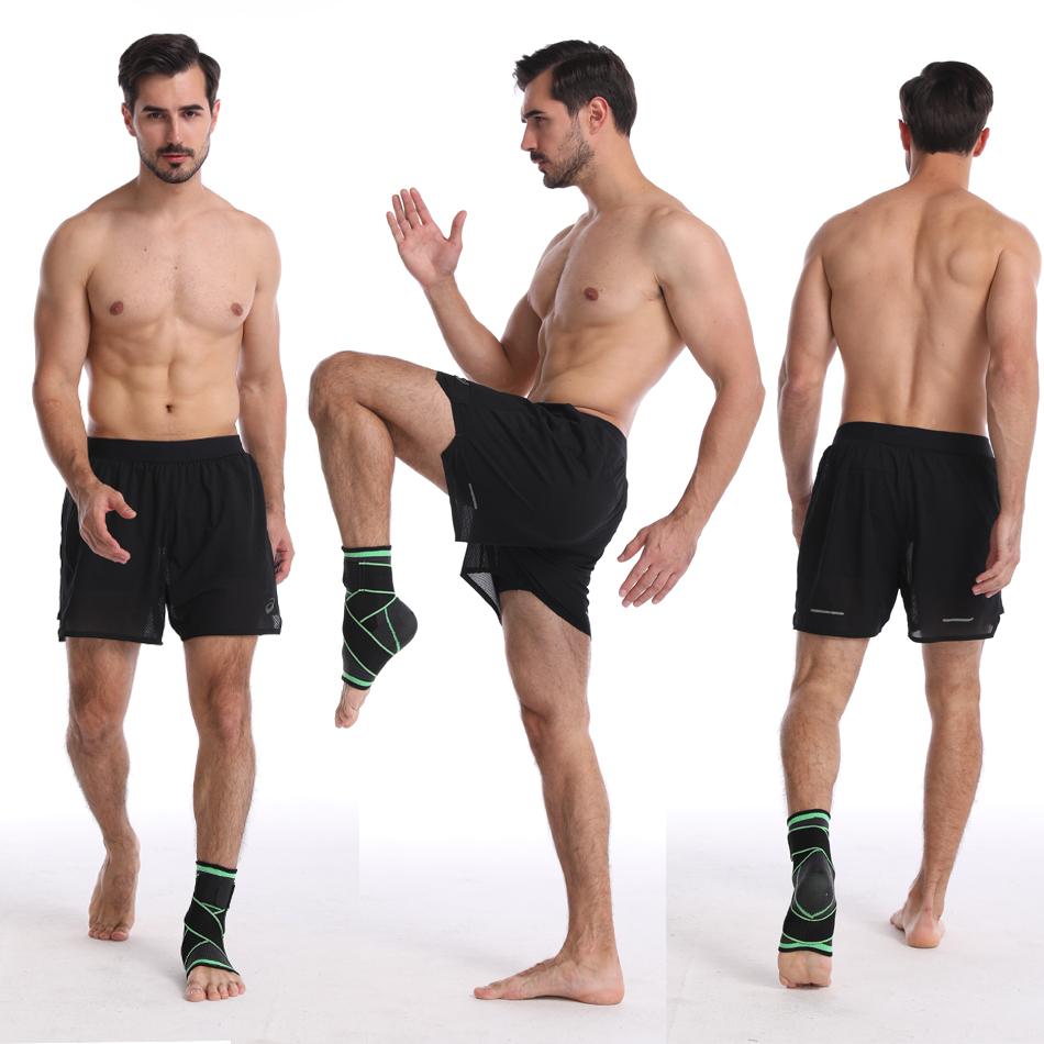 Đáng Giá 1 Nẹp Mắt Cá Chân Thể Thao Nén Dây Đeo Tay Hỗ Trợ 3D Dệt Băng Thun Chân Bảo Vệ Tập Gym Thể Hình Color: 1 Piece Green