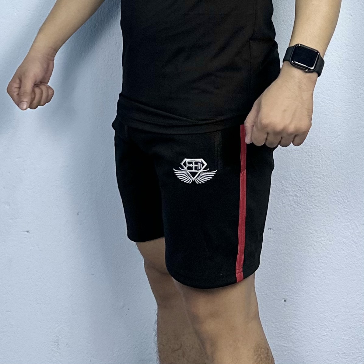 Quần short nam tập gym DO GYM SHOP logo thêu chất thun poly co giãn 4 chiều không xù lông QLQL3