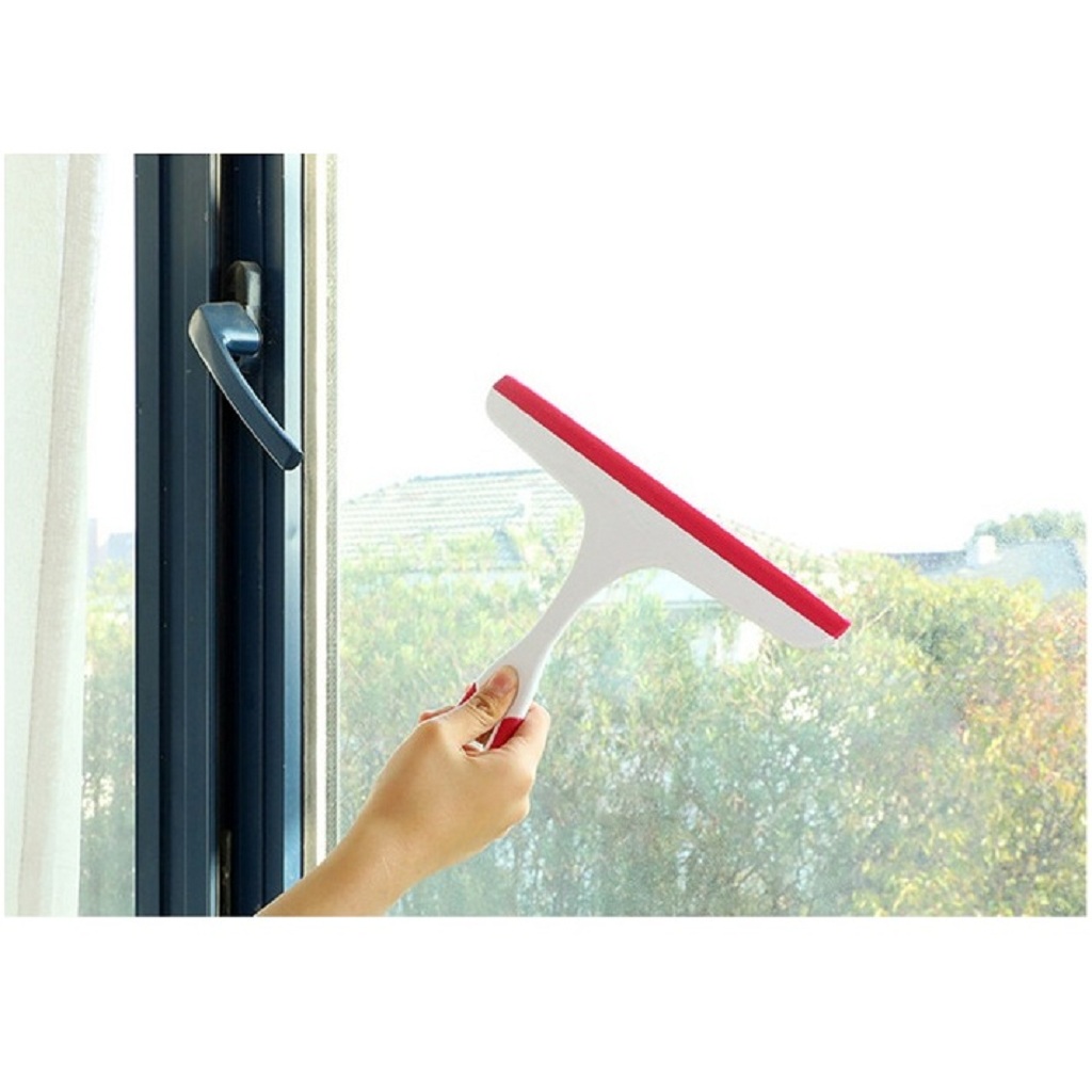 Cây gạt kính, gạt nước mini bằng cao su mềm có tay cầm và lỗ treo tiện dụng, siêu bền và chắc chắn lưỡi 25cm