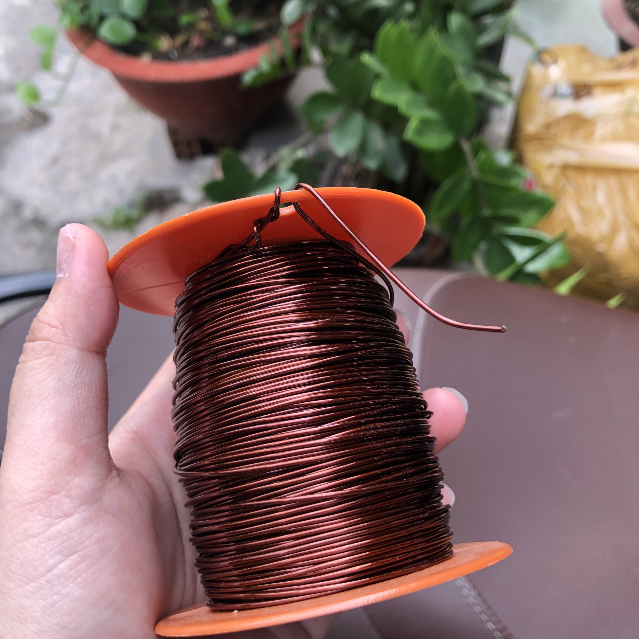 Dây Nhôm Mạ Đồng Uốn Phong Lan Cây Cảnh -200g