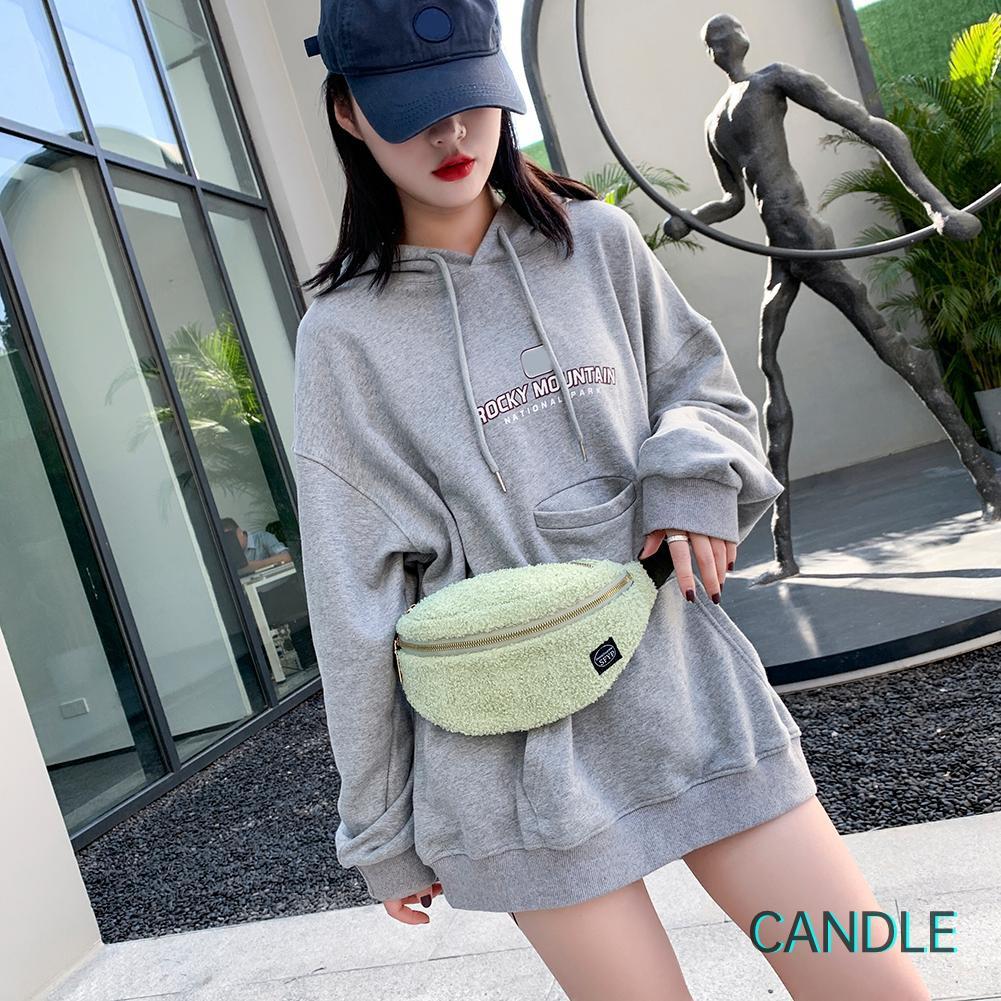 Túi Đeo Chéo Bằng Lông Cừu Màu Trơn Thời Trang Dành Cho Nữ