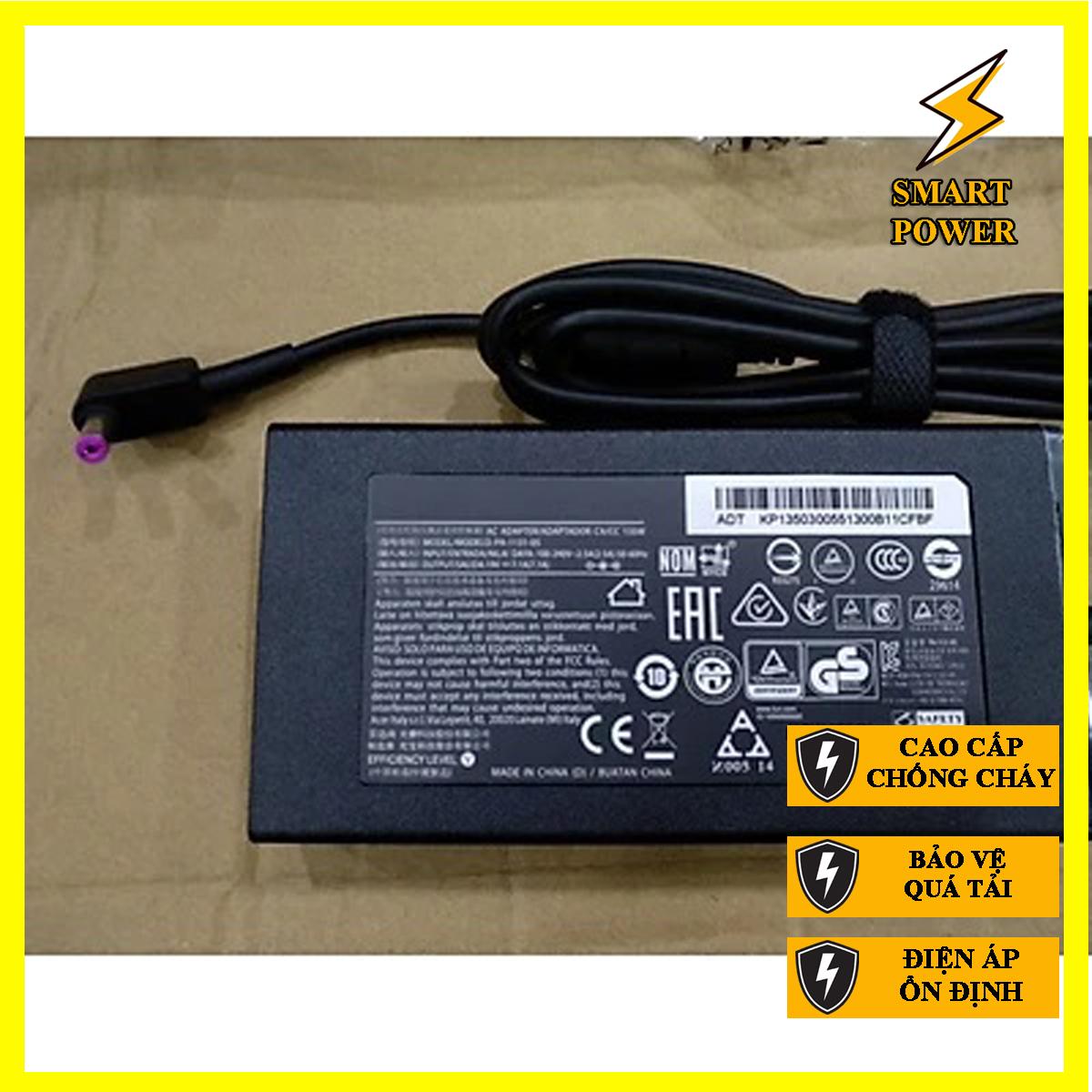 Sạc dành cho laptop Acer 19V - 7.1A - 135W Chân tím - Hàng Nhập Khẩu - Sản phẩm mới 100%
