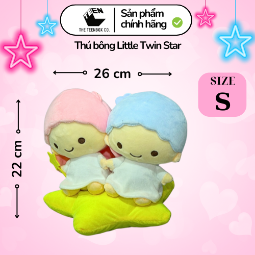 Thú bông Little Twin Star S, Gấu Bông Sanrio Chính Hãng, Quà tặng đáng yêu, Sản phẩm chính hãng, Phân phối bởi Teenbox