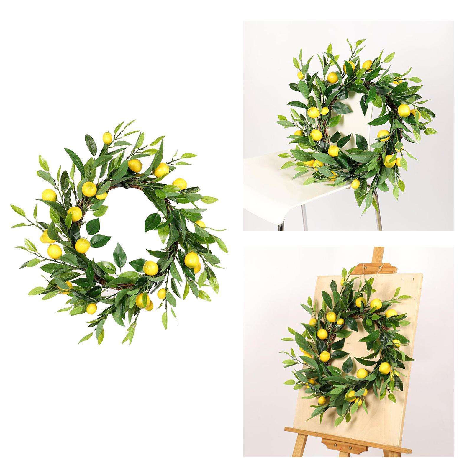 Artificial Wreath Green Leaf Front Door Balcony Dining Table Garland