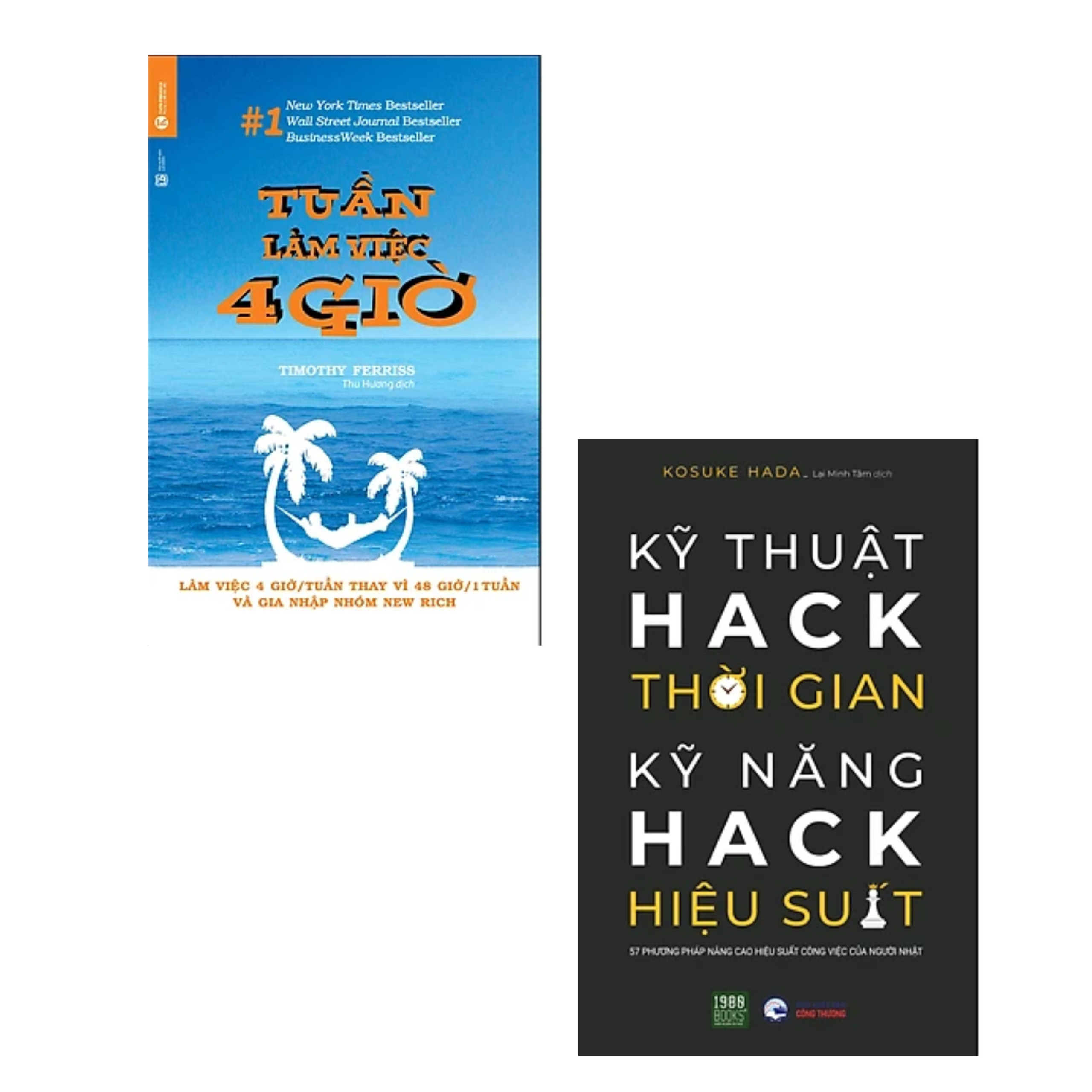 Combo 2 cuốn Sách Kĩ Năng Làm Việc : Kĩ Thuật Hack Thời Gian, Kĩ Năng Hack Hiệu Suất + Tuần Làm Việc 4 Giờ