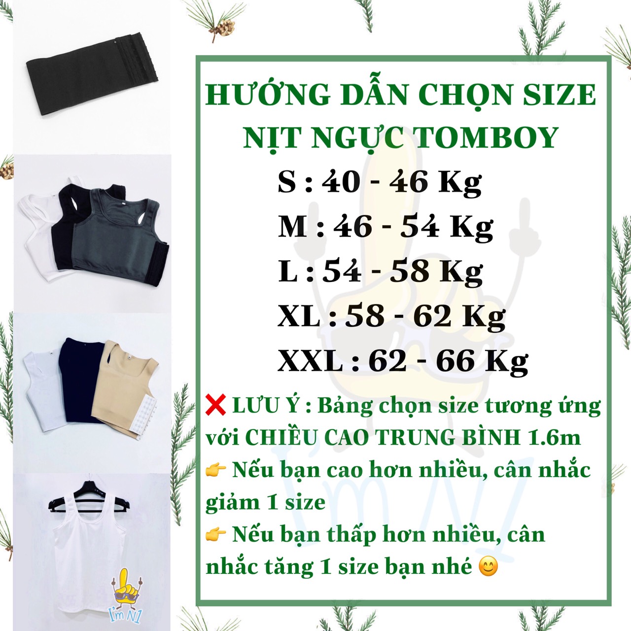 Áo Nịt Ngực Tomboy Kiểu Dáng Tank Top Thời Trang